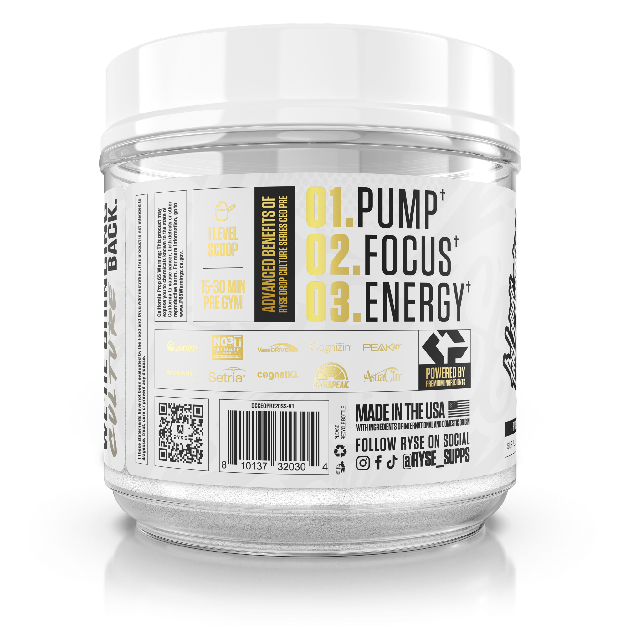 CEO Pre-Workout Supplements ITN9DB
